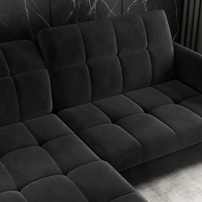 Stilvolles Ecksofa AZARI – Anthrazit, linke Ecke