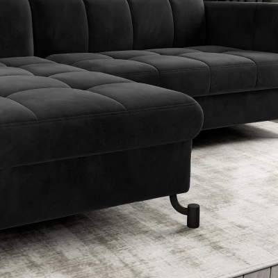 Stilvolles Ecksofa AZARI – Anthrazit, linke Ecke