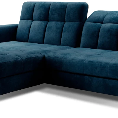 Stilvolle Ecksofa-Garnitur AZARI – blau, linke Ecke