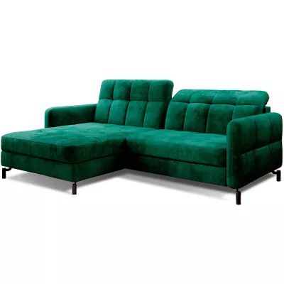 Stilvolle Ecksofa-Garnitur AZARI – dunkelgrün, linke Ecke