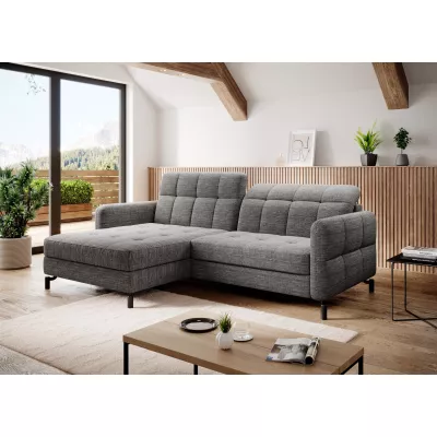 Stilvolle Ecksofa-Garnitur AZARI – grau, 1-teilig, linke Ecke