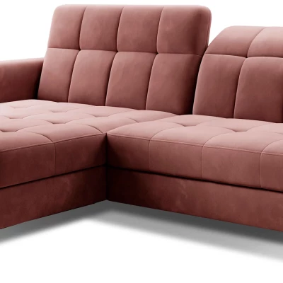 Stilvolle Ecksofa-Garnitur AZARI – rosa, linke Ecke