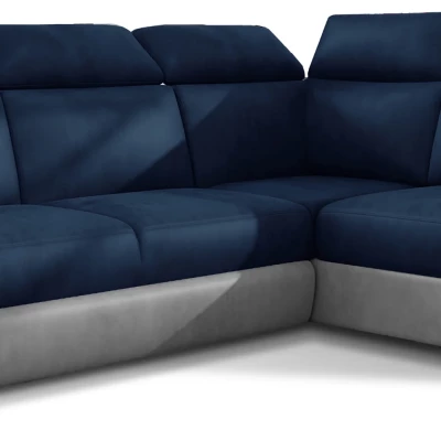 Eckschlafsofa ANOUK – blau/grau, rechte Ecke