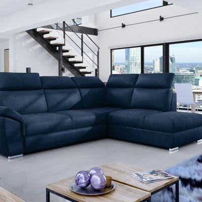 Eckschlafsofa ANOUK - blau, rechte Ecke