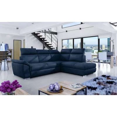 Eckschlafsofa ANOUK - blau, rechte Ecke
