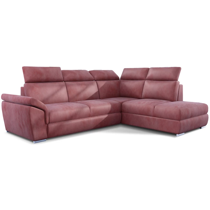 Eckschlafsofa ANOUK - rosa, rechte Ecke