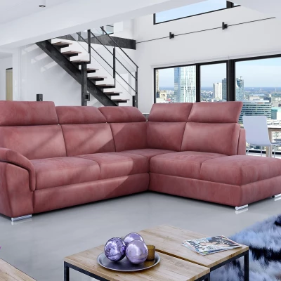Eckschlafsofa ANOUK - rosa, rechte Ecke