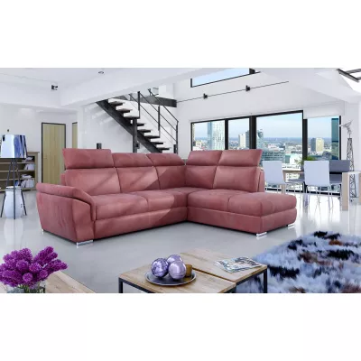 Eckschlafsofa ANOUK - rosa, rechte Ecke