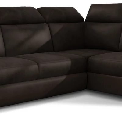 Eckschlafsofa ANOUK – dunkelbraun, rechte Ecke