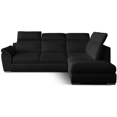 Eckschlafsofa ANOUK - schwarz, rechte Ecke