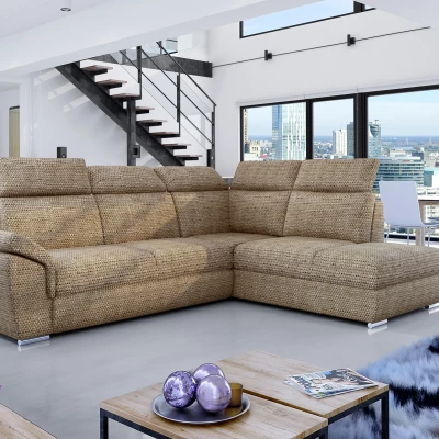 Eckschlafsofa ANOUK – dunkelbeige, rechte Ecke
