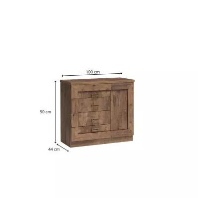 Moderner Kombi-Schrank GIADA – Eiche Lefkas