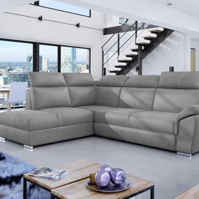 Eckschlafsofa ANOUK - grau 1, linke Ecke