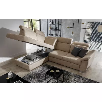 Eckschlafsofa ANOUK - grau 1, linke Ecke