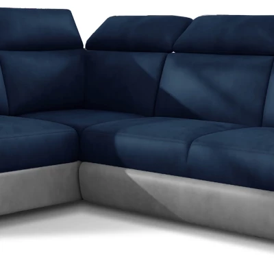Eckschlafsofa ANOUK – blau/grau, linke Ecke