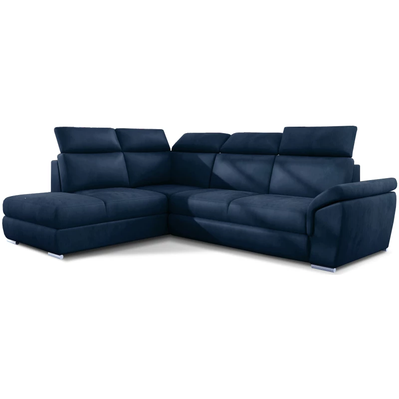 Eckschlafsofa ANOUK - blau, linke Ecke