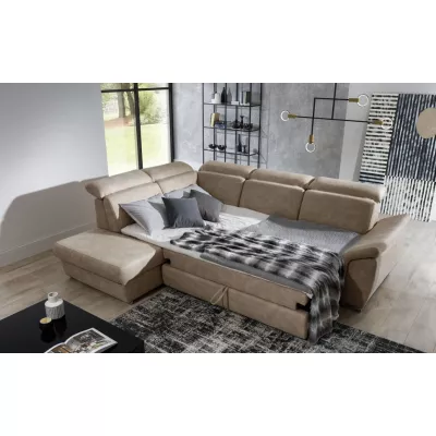 Eckschlafsofa ANOUK - blau, linke Ecke