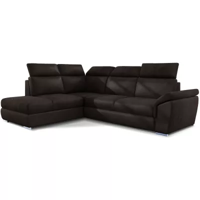 Eckschlafsofa ANOUK – dunkelbraun, linke Ecke