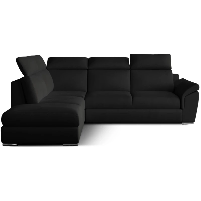 Eckschlafsofa ANOUK - schwarz, linke Ecke