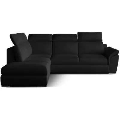 Eckschlafsofa ANOUK - schwarz, linke Ecke