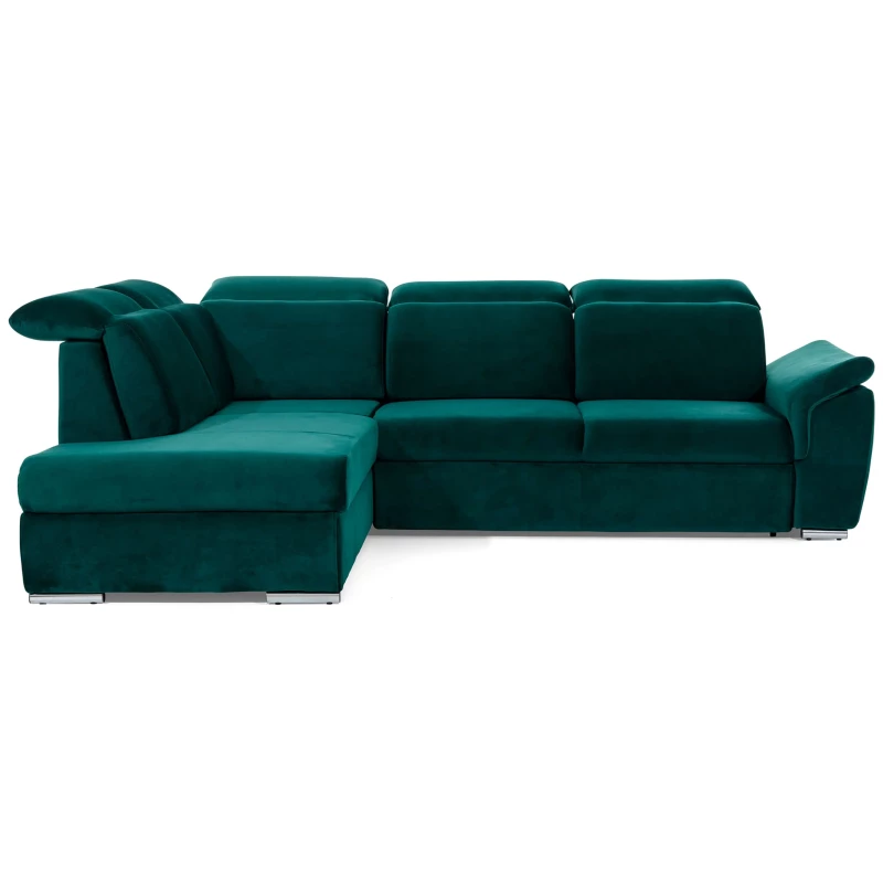 Eckschlafsofa ANOUK - grün, linke Ecke