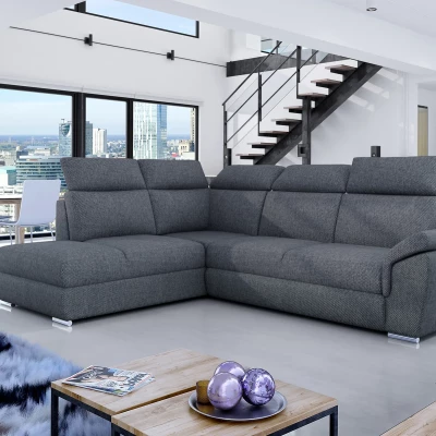 Eckschlafsofa ANOUK – dunkelgrau, linke Ecke