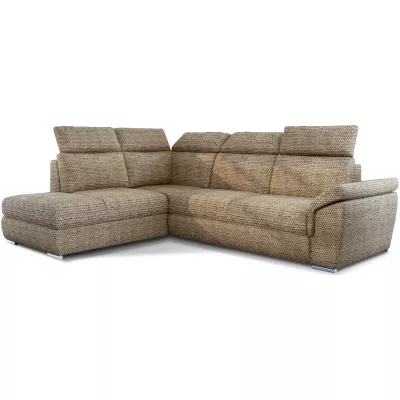 Eckschlafsofa ANOUK – dunkelbeige, linke Ecke