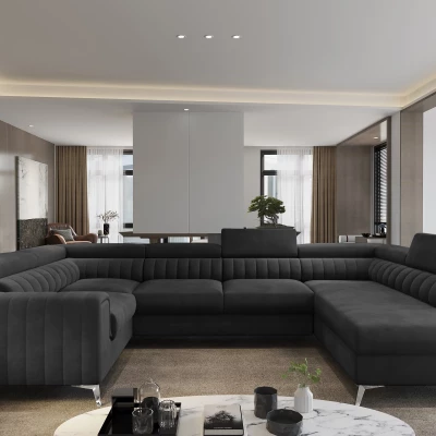 Große Sofagarnitur für U VESPERA – Anthrazit, echtes Design