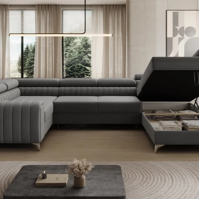Große Sofagarnitur für U VESPERA – Anthrazit, echtes Design