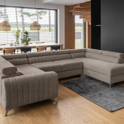 Große Sofagarnitur für U VESPERA - beige, echtes Design