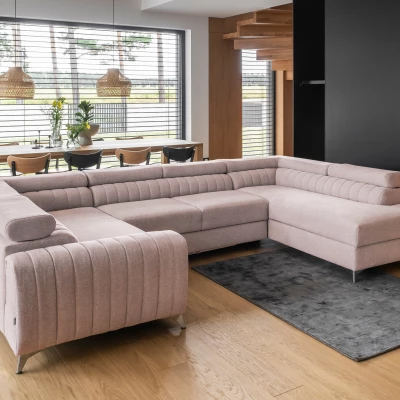 Große Sofagarnitur für U VESPERA – hellrosa, echtes Design