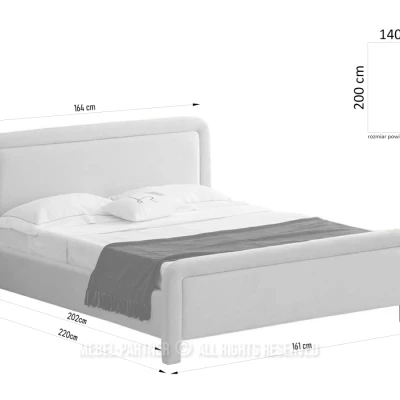 Polsterbett 140x200 JAKUBA - beige