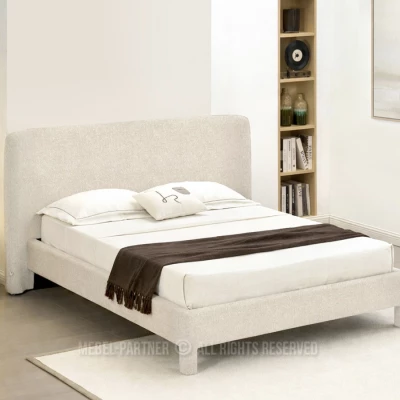 Gepolstertes Doppelbett 140x200 JANINE - beige