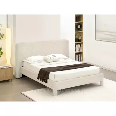 Gepolstertes Doppelbett 140x200 JANINE - beige