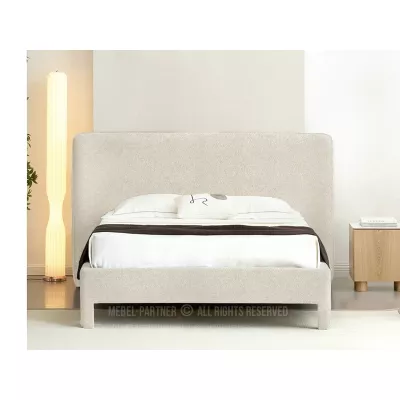 Gepolstertes Doppelbett 140x200 JANINE - beige