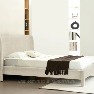 Gepolstertes Doppelbett 140x200 JANINE - beige