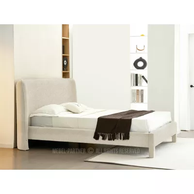 Gepolstertes Doppelbett 140x200 JANINE - beige