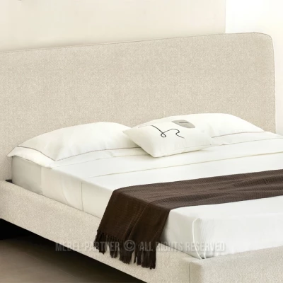 Gepolstertes Doppelbett 140x200 JANINE - beige