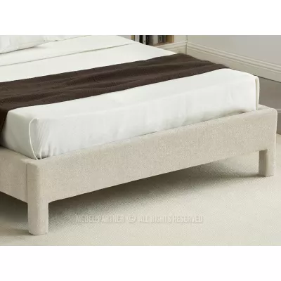 Gepolstertes Doppelbett 140x200 JANINE - beige