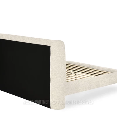 Gepolstertes Doppelbett 140x200 JANINE - beige