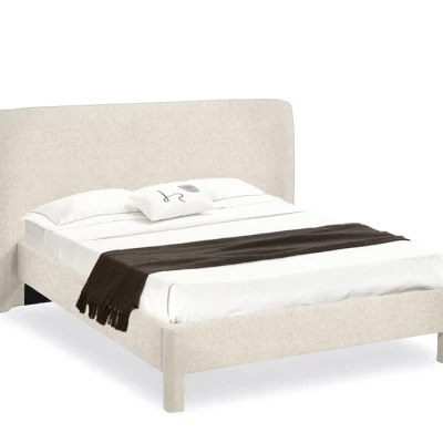 Gepolstertes Doppelbett 140x200 JANINE - beige