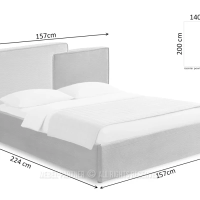 Doppelbett 140x200 EIRWYN - Creme