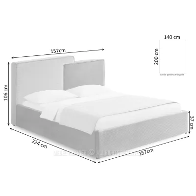 Doppelbett 140x200 EIRWYN - Creme