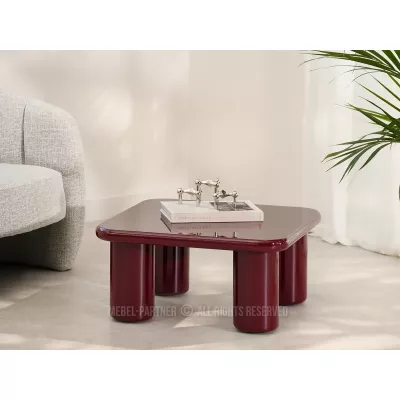 STYLER Couchtisch - glänzend burgunderrot