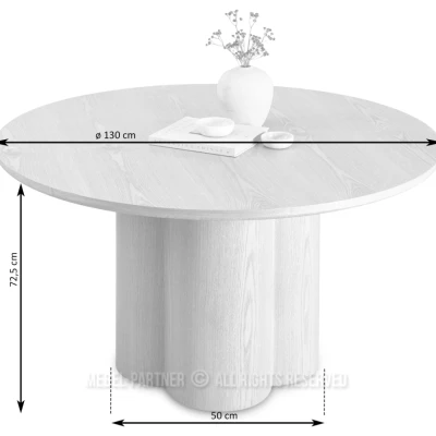 Runder Esstisch 130 cm OISIN - Eiche