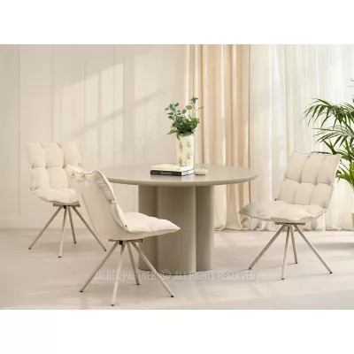 CALIDO Design-Drehstuhl – Creme/Beige