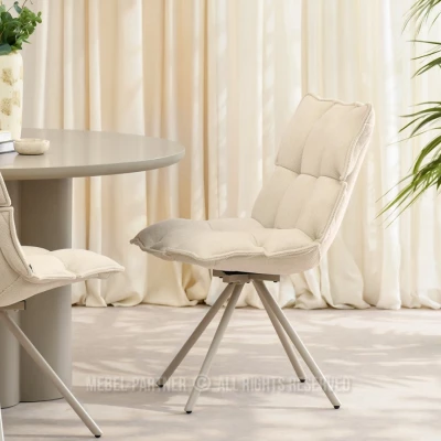 CALIDO Design-Drehstuhl – Creme/Beige