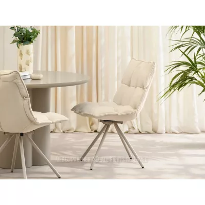 CALIDO Design-Drehstuhl – Creme/Beige