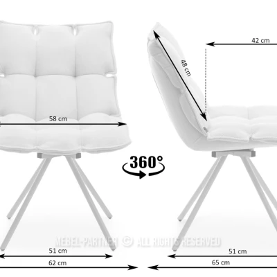 CALIDO Design-Drehstuhl – Creme/Beige