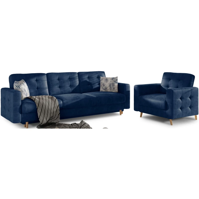 3+1 SASHA Sofagarnitur – Marineblau